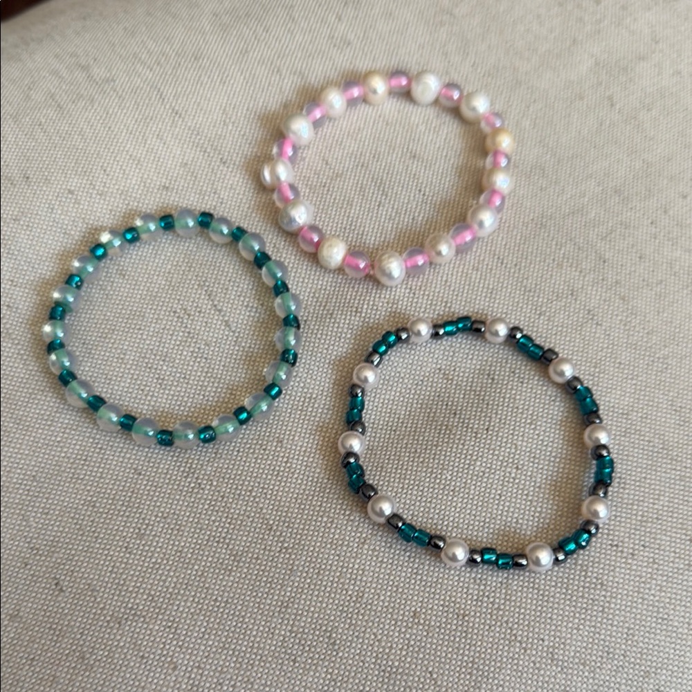 Set of Three Beaded Bracelets